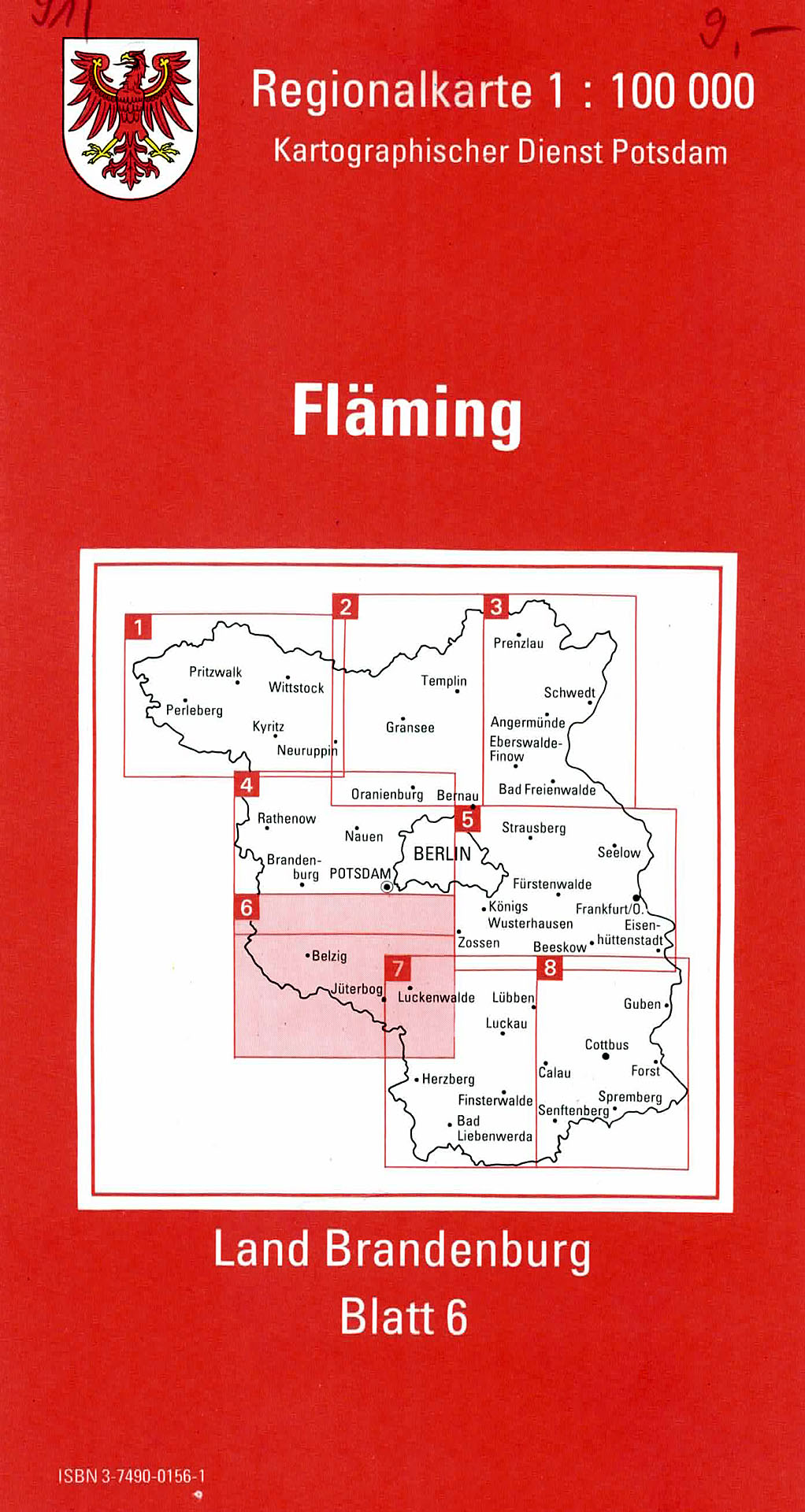 Regionalkarte Fläming - Land Brandenburg